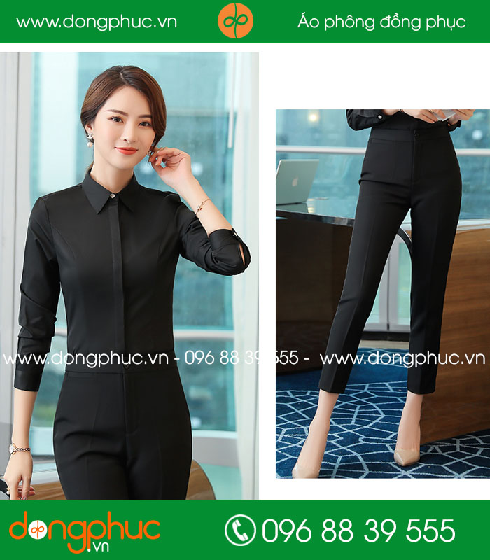 Đồng phục áo sơ mi màu đen